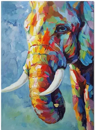 抽象大象装饰画图片