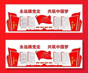 红色永远跟党走共筑中国梦形象墙图片