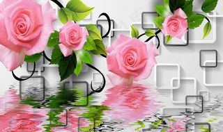 背景墙 玫瑰背景图片