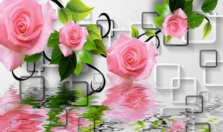 背景墙 玫瑰背景图片