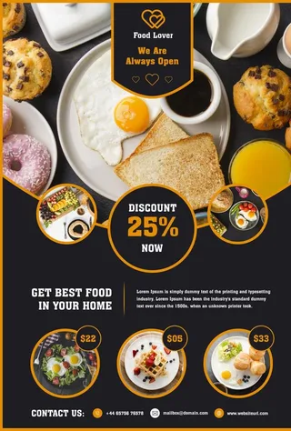 甜品餐厅宣传单图片