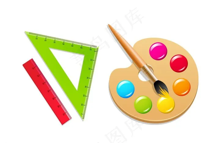尺子 调色板图片ai矢量模版下载