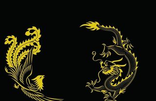 白描龙凤图片