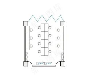 大办公室布局平面图图片