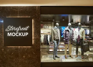 门头 店面 门帘 logo样机图片