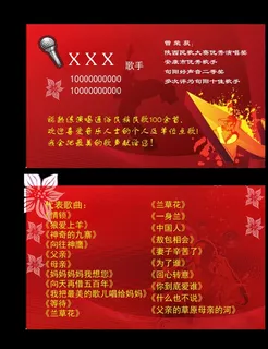 歌手名片图片