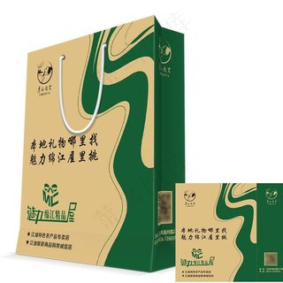 牛皮纸背景礼物手提袋图片