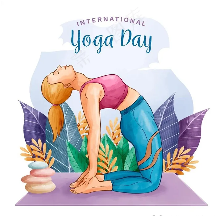 瑜伽图片eps,ai矢量模版下载