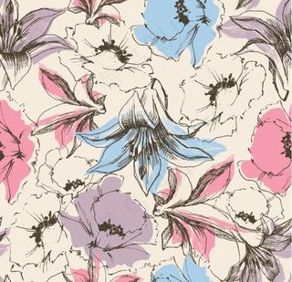 花卉无缝印花图案图片