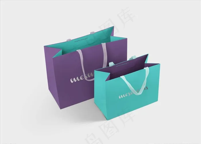 手提袋样机图片psd模版下载