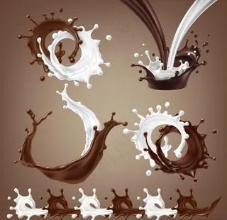 飞溅的咖啡牛奶图片