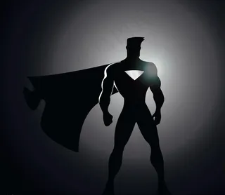 漫画超级英雄剪影图片