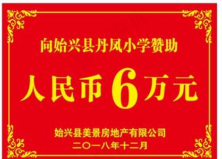 捐赠牌图片