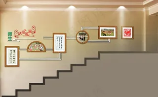 校园楼梯文化墙图片
