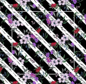 条子方巾 字母鲜花方巾图片