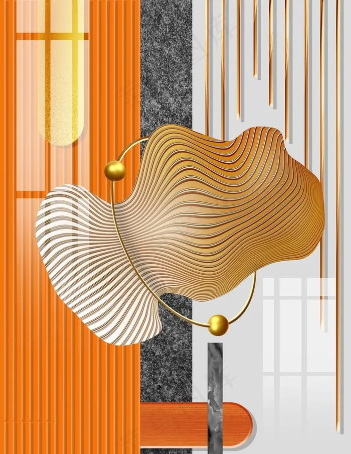 轻奢抽象装饰画图片(5315X7087(DPI:150))psd模版下载