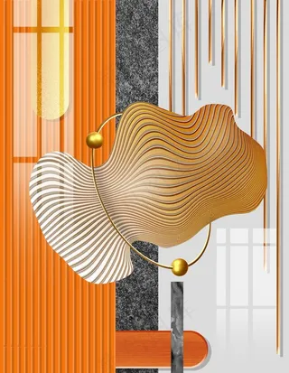 轻奢抽象装饰画图片