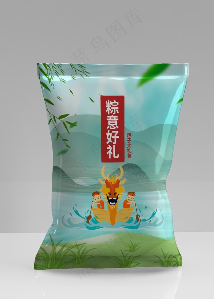 零食袋包装样机图片psd模版下载