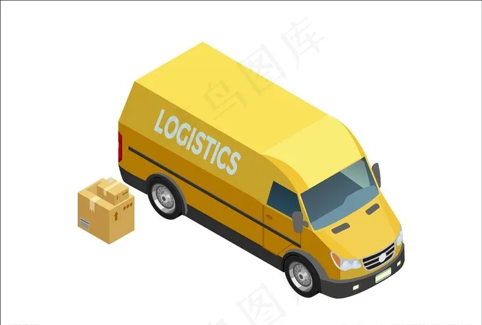 快递车 物流车图片cdr矢量模版下载