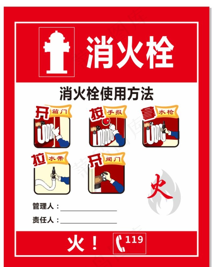 消火栓图片cdr矢量模版下载