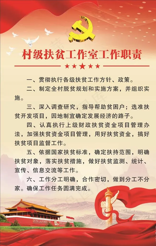 扶贫制度图片(400X600)cdr矢量模版下载