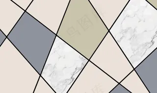 几何电视墙图片