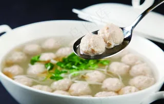 手打生汆丸子图片