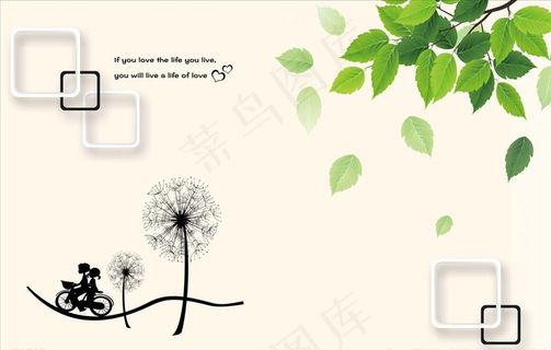 简约浪漫情侣背景图片