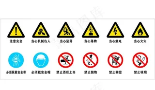 工地安全标识标志图片