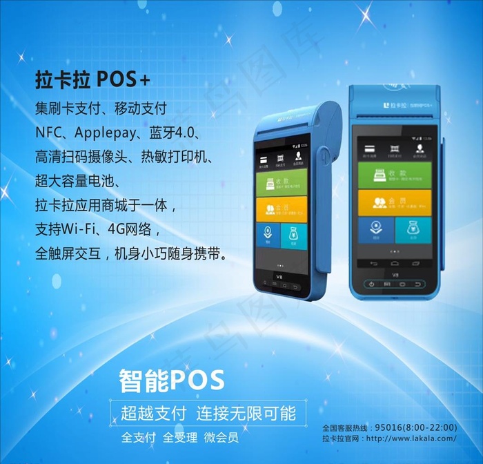 拉卡拉POS图片cdr矢量模版下载