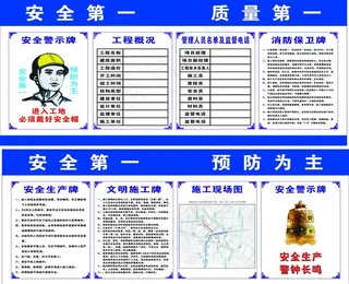 施工工地五牌一图图片