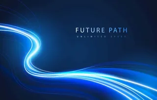 蓝色光线背景图片