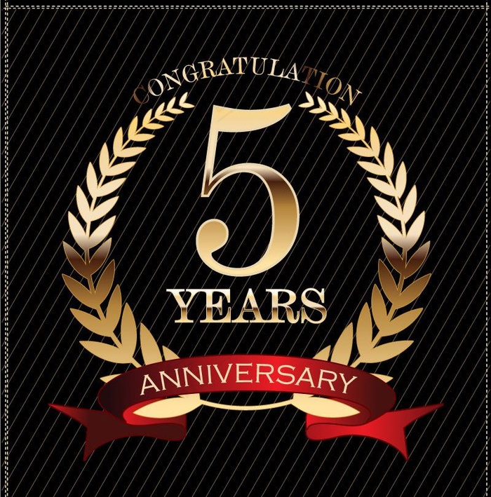 5周年纪念标签图片