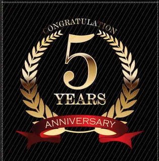 5周年纪念标签图片