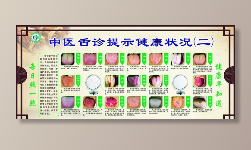 舌诊图片cdr矢量模版下载