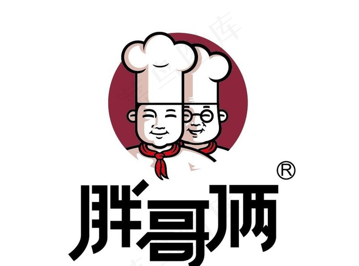 胖哥俩logo图片ai矢量模版下载