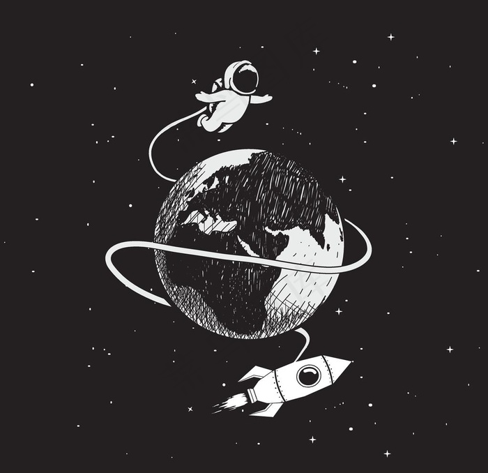 太空宇航员设计图片eps,ai矢量模版下载