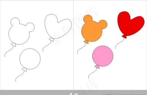 气球简笔画图片 气球简笔画图片