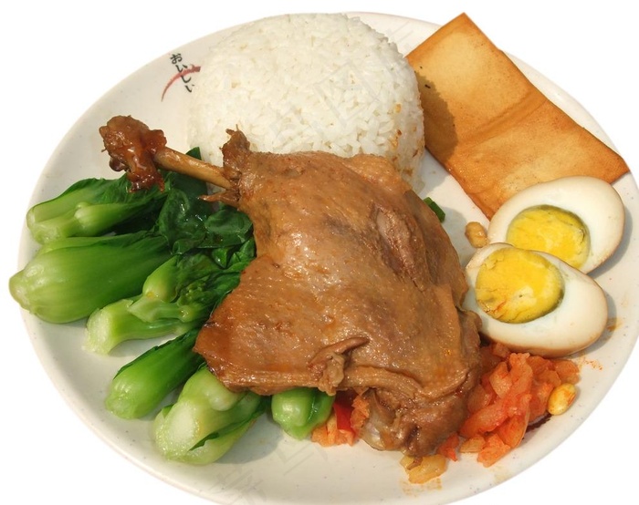 沙县小吃 鸭腿套餐饭图片