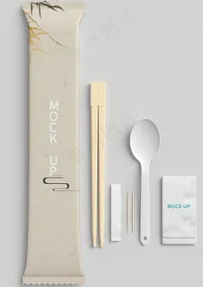餐具包样机图片