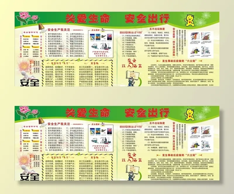 安全生产宣传栏图片cdr矢量模版下载