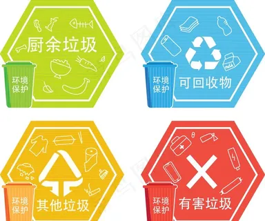 垃圾分类图标图片
