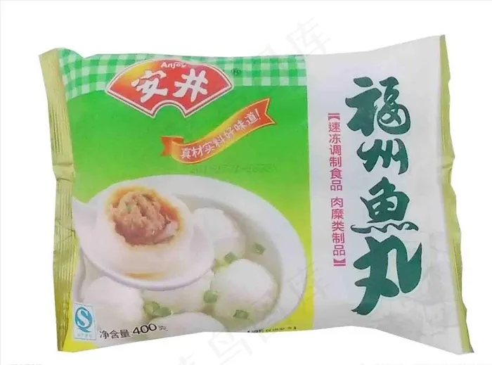 安井包心鱼丸400g图片psd模版下载