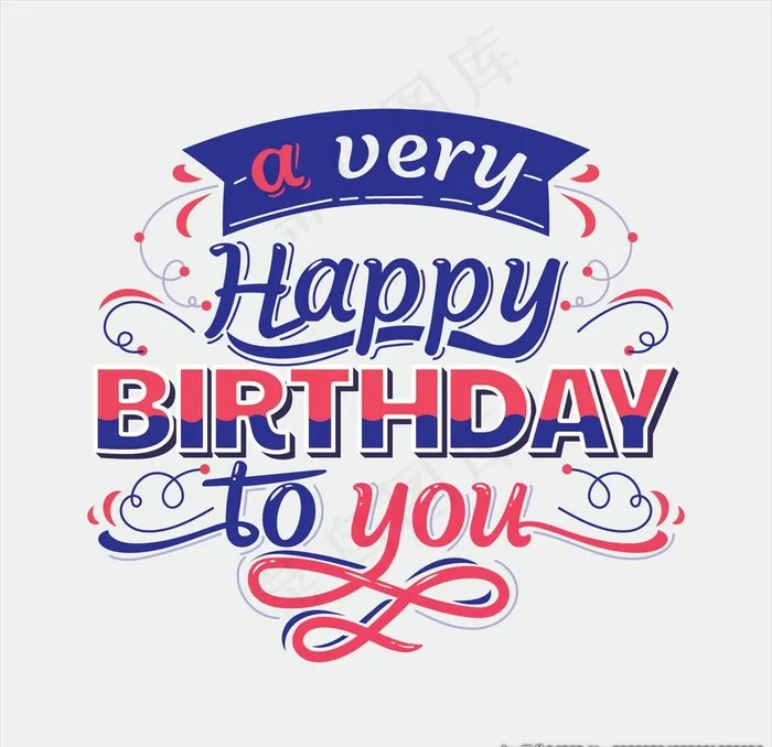英文生日创意字体图片eps,ai矢量模版下载