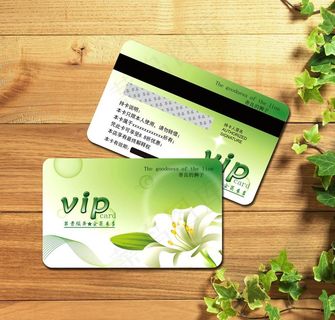 绿色花店花卉会员卡图片