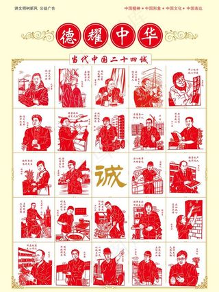 当代二十四“诚”图片