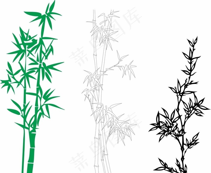 竹子图片cdr矢量模版下载