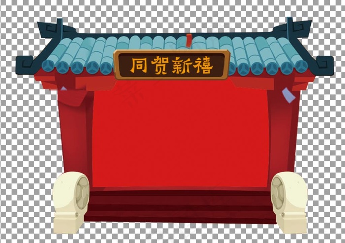 中式门头图片psd模版下载
