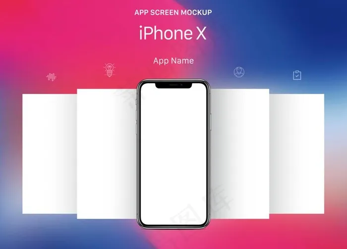 iphoneX样机图片(4000X3000(DPI:72))psd模版下载