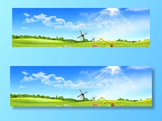 蓝天白云海报素材图片